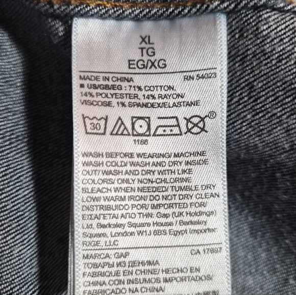 ​Gap 1969 Premium Denim Trucker Jacket - Dark Wash - XL - Picture 3 of 8